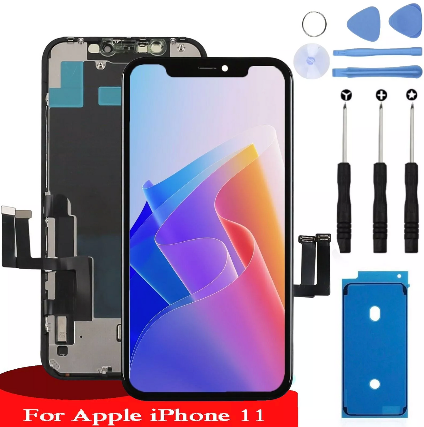 For iPhone 11 LCD Screen Replacement Display Touch Digitizer Assembly OLED+Frame