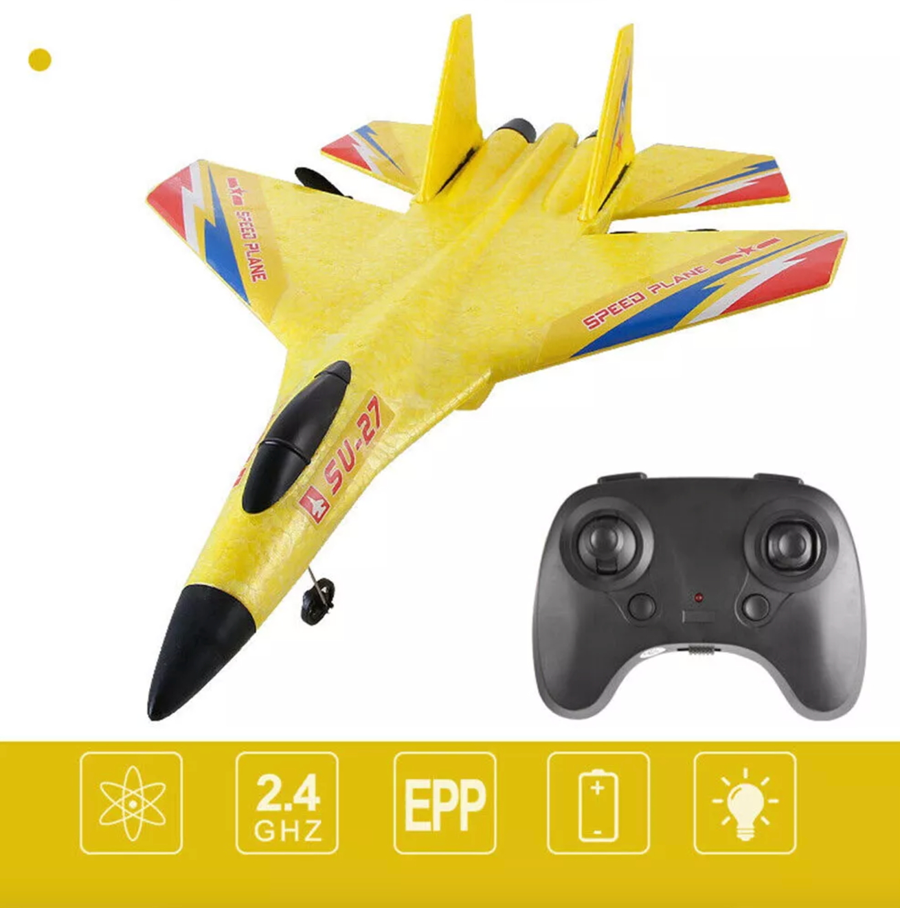 SU-27 Foam Fighter Remote Control Plane Model Easy To Fly RC Red Blue Yellow