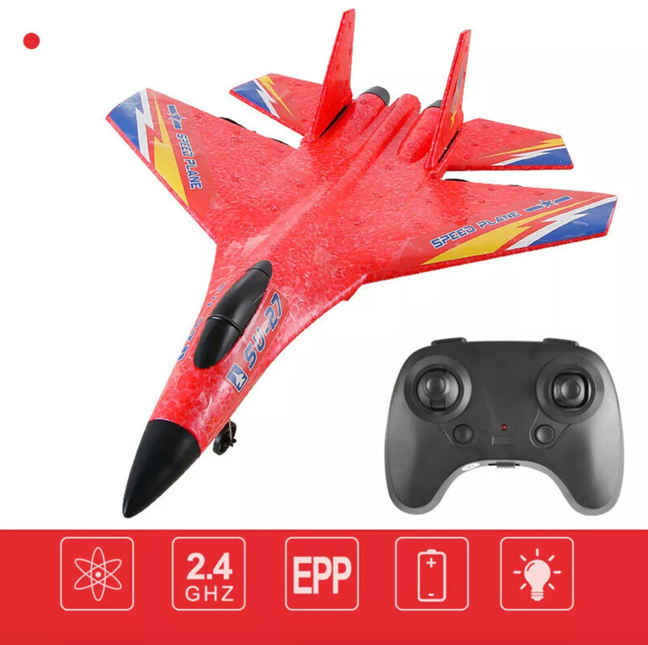 SU-27 Foam Fighter Remote Control Plane Model Easy To Fly RC Red Blue Yellow