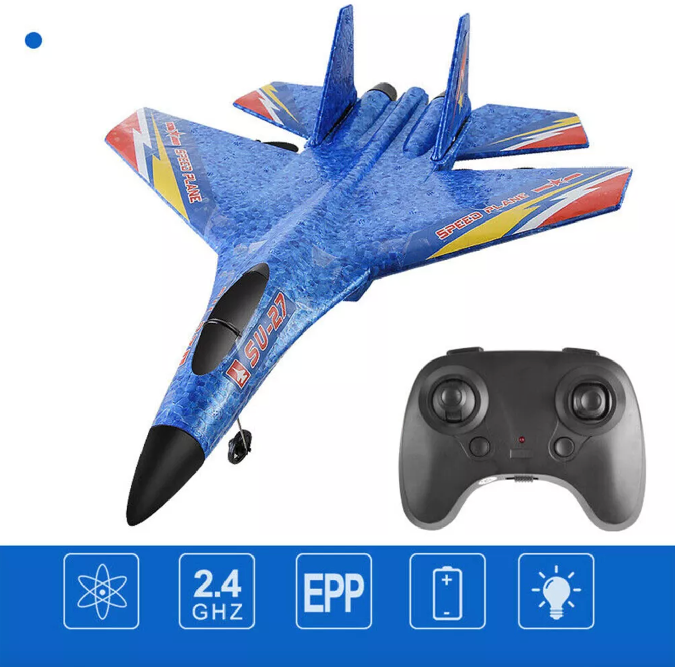 SU-27 Foam Fighter Remote Control Plane Model Easy To Fly RC Red Blue Yellow