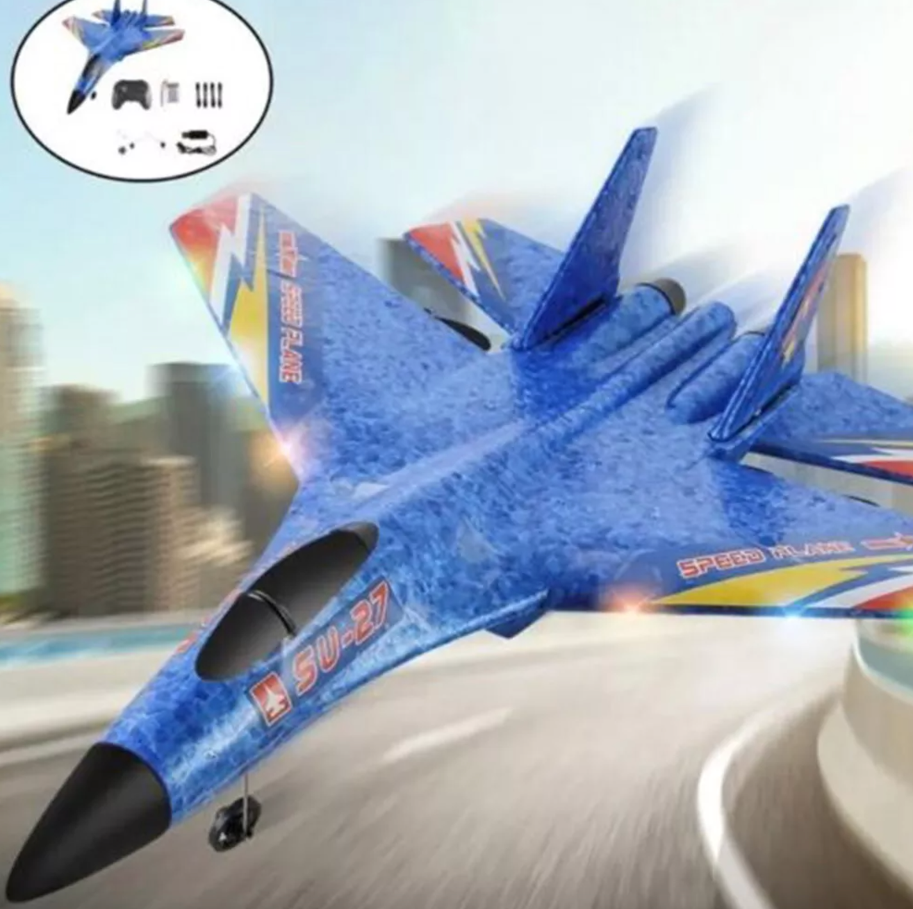 SU-27 Foam Fighter Remote Control Plane Model Easy To Fly RC Red Blue Yellow