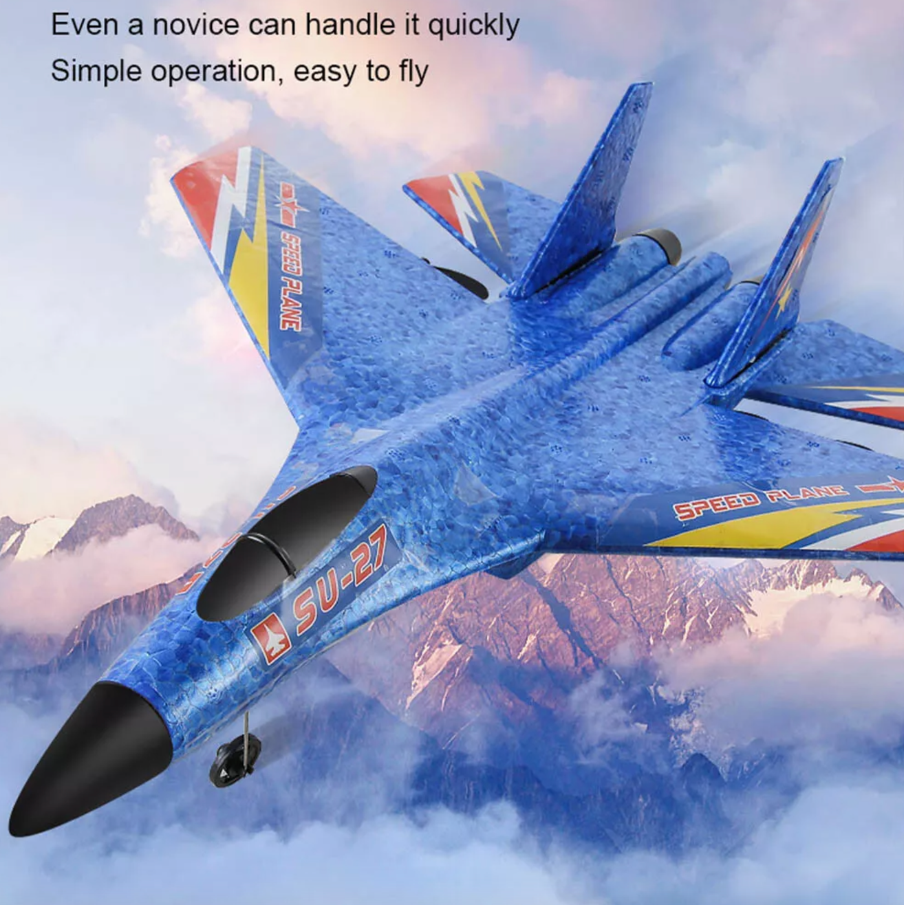 SU-27 Foam Fighter Remote Control Plane Model Easy To Fly RC Red Blue Yellow