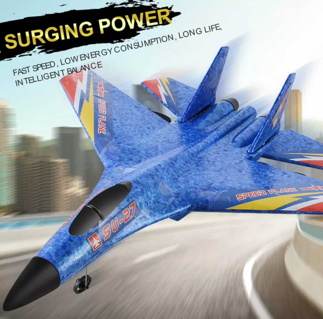 SU-27 Foam Fighter Remote Control Plane Model Easy To Fly RC Red Blue Yellow